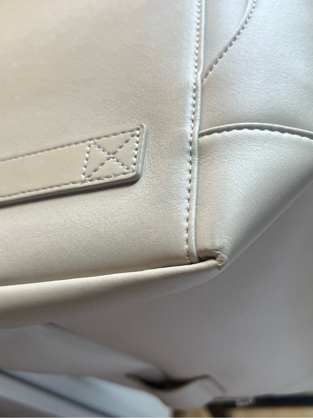 MONOS Metro Vegan Leather Duffel Bag with detachable pouch — ivory - Picture 10 of 16